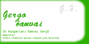 gergo hamvai business card